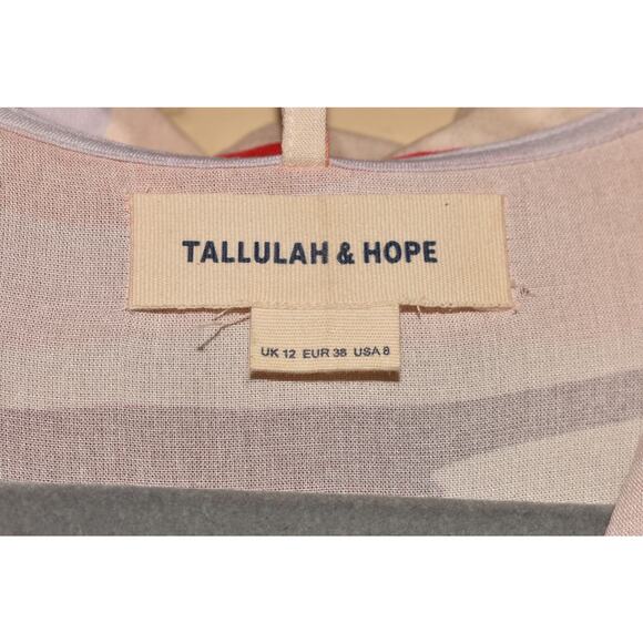 TALLULAH & HOPE $329 Multi-Color Abstract Print Tiered Belted Maxi  Dress Size 8 - Picture 3 of 3